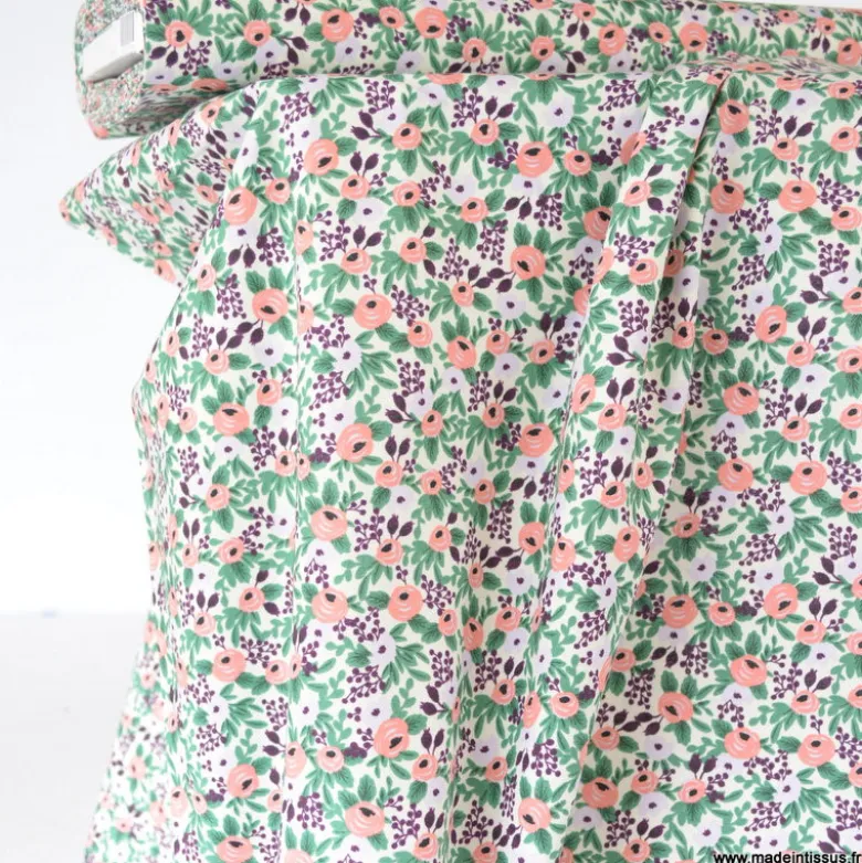 Tissu Rifle Paper motif fleurs Orchard Rosa Lavender- Collection Garden Party