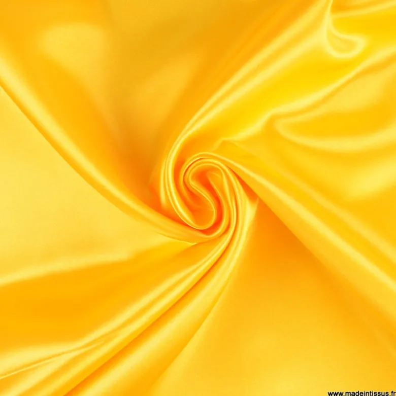 Tissu Satin Biba uni Jaune - premier prix