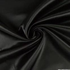 Tissu Satin Biba uni Noir - premier prix