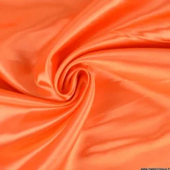 Tissu Satin Biba uni orange - premier prix