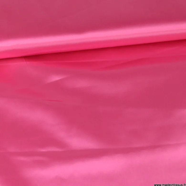 Tissu Satin Biba uni Rose fuchsia - premier prix
