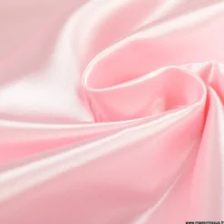 Tissu Satin Biba uni Rose - premier prix