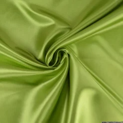Tissu Satin Biba uni Vert olive - premier prix
