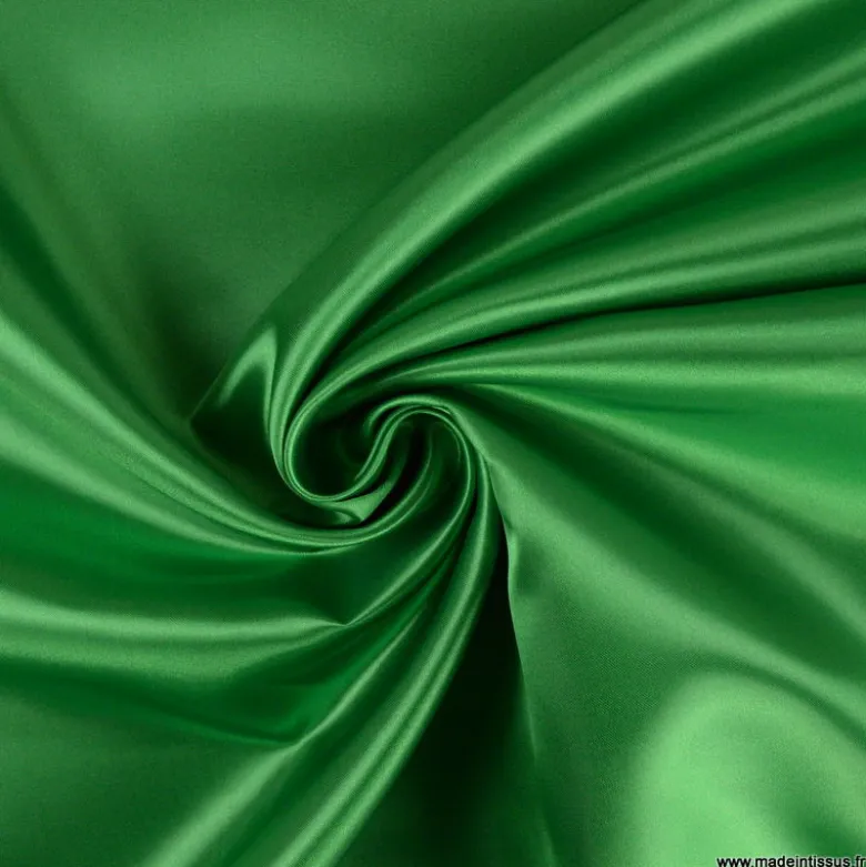 Tissu Satin Biba uni Vert - premier prix