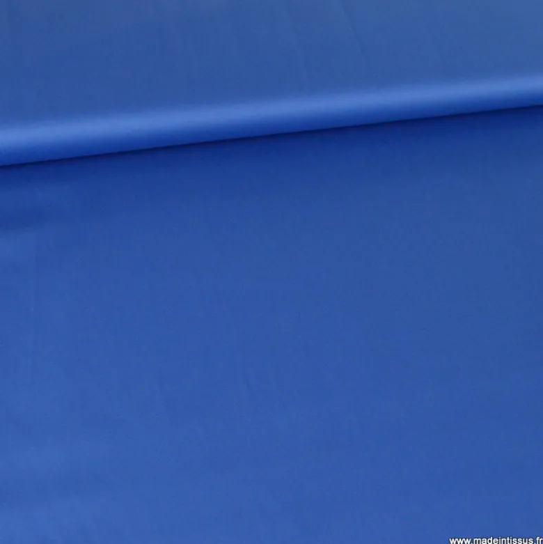 Tissu Satin de coton - bleu roi