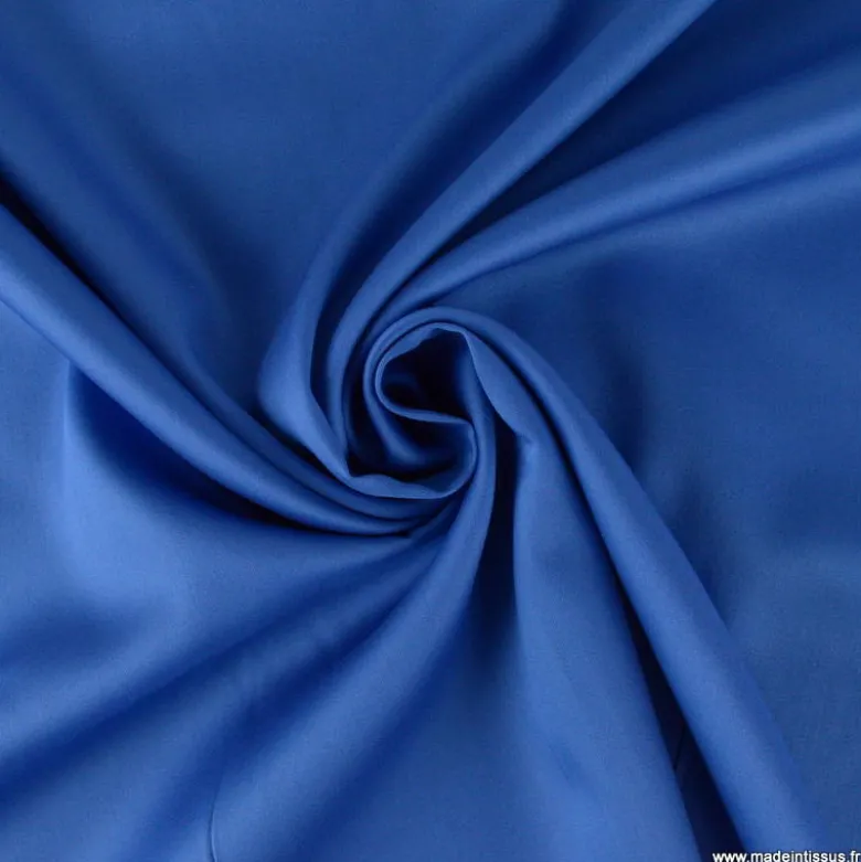 Tissu Satin de coton - bleu roi