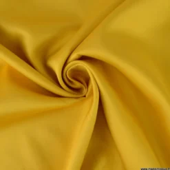Tissu Satin de coton - jaune moutarde