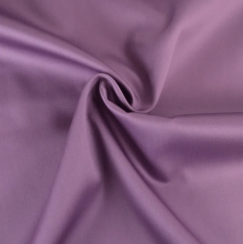Tissu Satin de coton - Mauve poudré