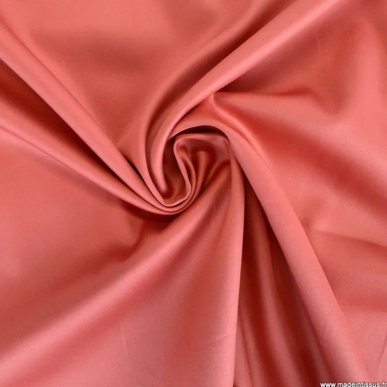 Tissu Satin de coton - Rose Blush