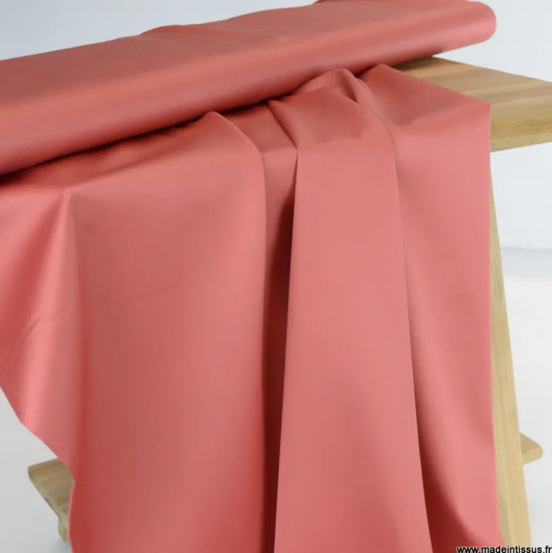 Tissu Satin de coton - Rose Blush