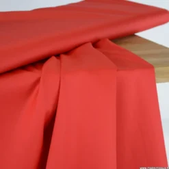 Tissu Satin de coton - Rouge