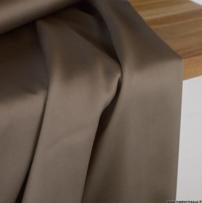 Tissu Satin de coton - taupe