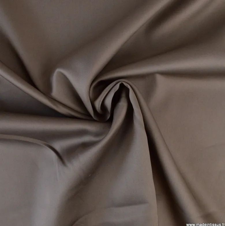 Tissu Satin de coton - taupe