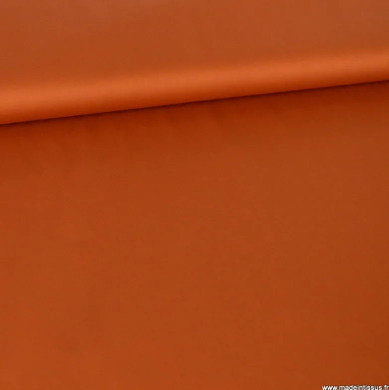 Tissu Satin de coton - Terracotta