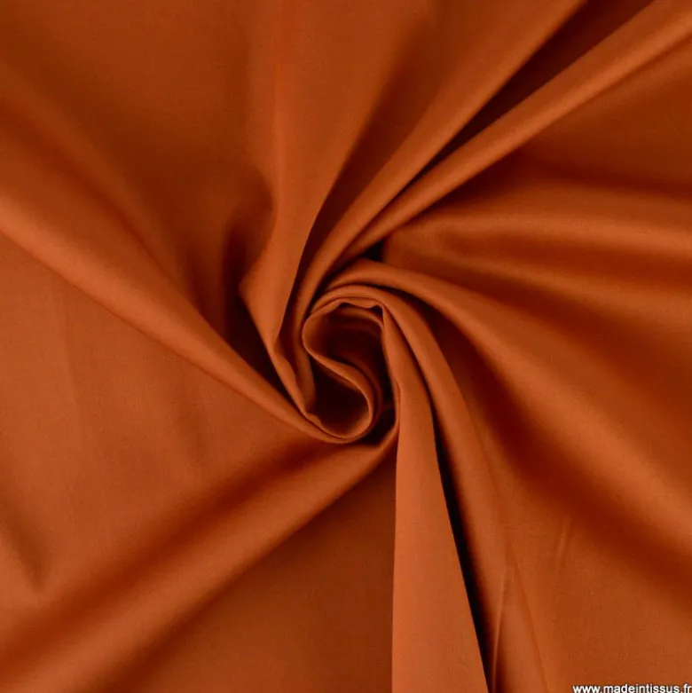 Tissu Satin de coton - Terracotta