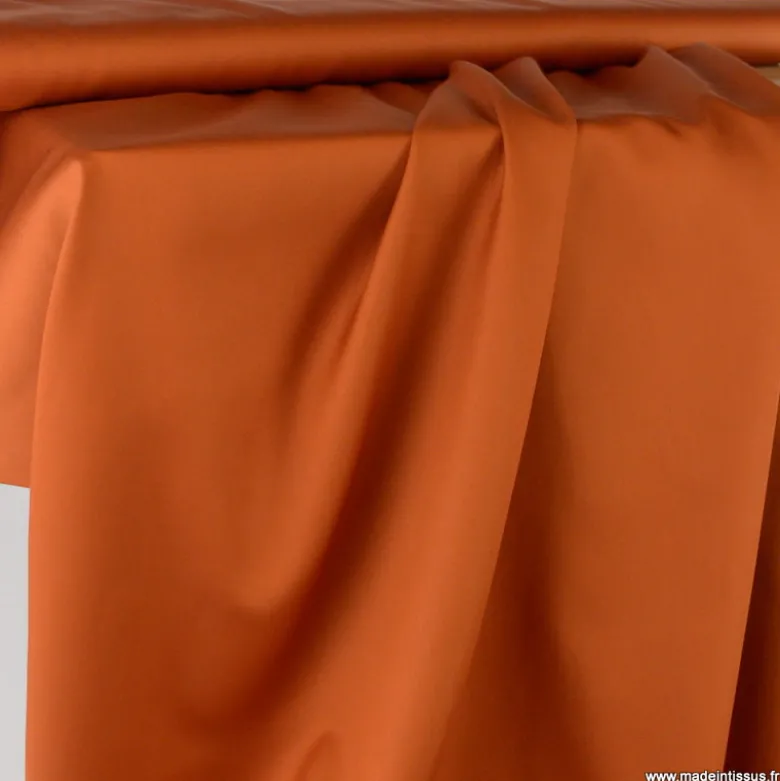 Tissu Satin de coton - Terracotta