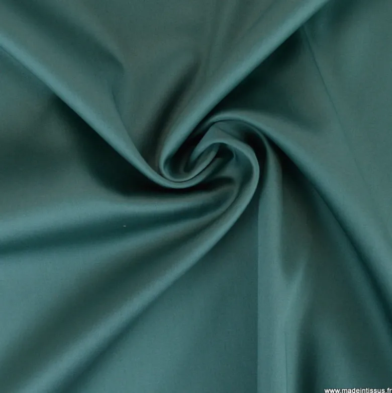 Tissu Satin de coton - vert foncé