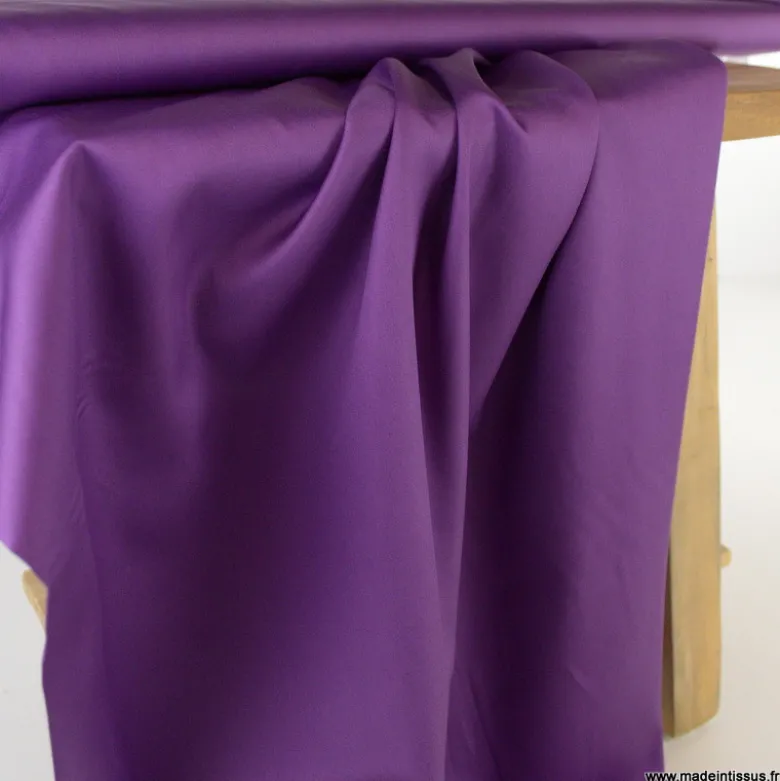 Tissu Satin de coton - violet