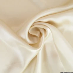Tissu Satin de Soie - Beige