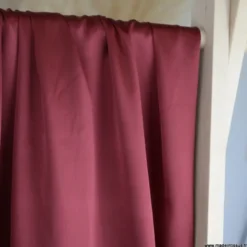 Tissu Satin de Soie - Bordeaux