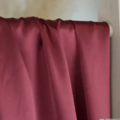 Tissu Satin de Soie - Bordeaux
