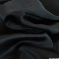 Tissu Satin de Soie - Noir