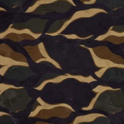 Tissu satin de viscose motif abstrait – Chocolat