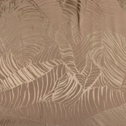Tissu satin de viscose motif exotique fond taupe