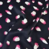 Tissu Satin de viscose motif leopard fond bleu marine