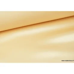 Tissu Satin duchesse polyester nougat