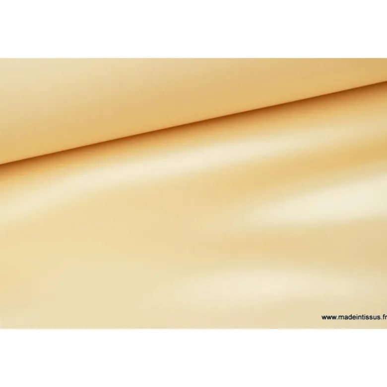 Tissu Satin duchesse polyester nougat