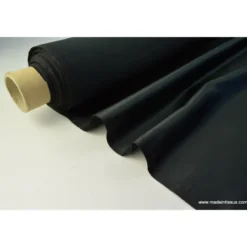 Tissu Satin duchesse polyester noir