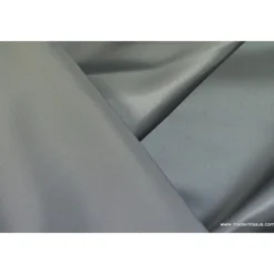 Tissu Satin duchesse polyester gris souris .
