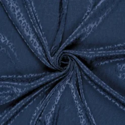 Tissu Satin Léopard ton sur ton bleu - oeko tex