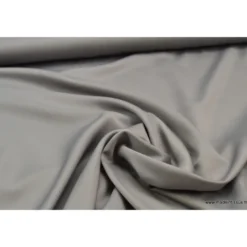 Tissu satin microfibre fluide uni gris
