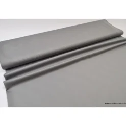 Tissu satin microfibre fluide uni gris