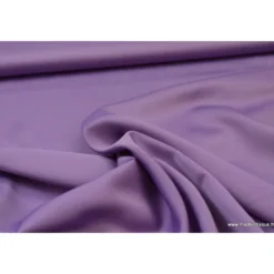 Tissu satin microfibre fluide uni parme