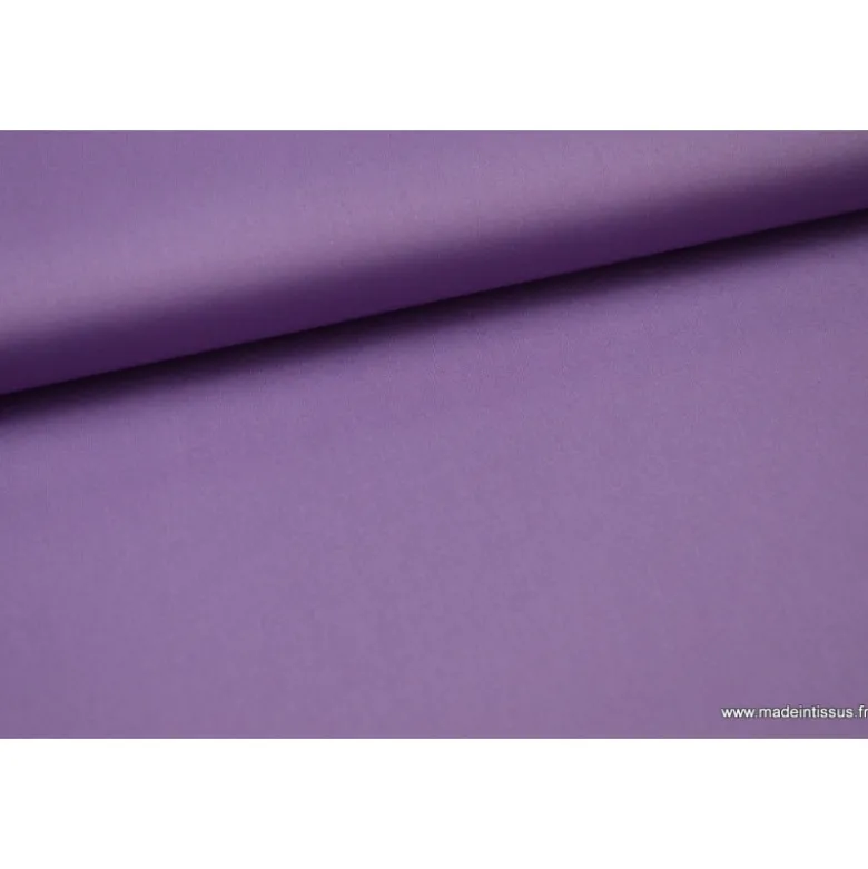Tissu satin microfibre fluide uni parme