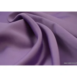 Tissu satin microfibre fluide uni parme