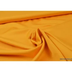 Tissu satin microfibre fluide uni moutarde