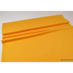 Tissu satin microfibre fluide uni moutarde