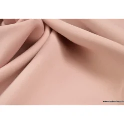 Tissu satin microfibre fluide uni vieux rose
