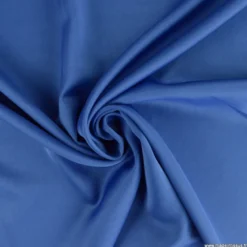 Tissu satin microfibre fluide uni bleu Cobalt