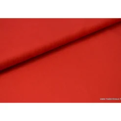 Tissu satin microfibre fluide uni rouge