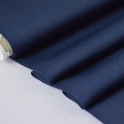 Tissu satin microfibre fluide uni marine