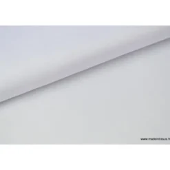 Tissu satin microfibre fluide uni blanc