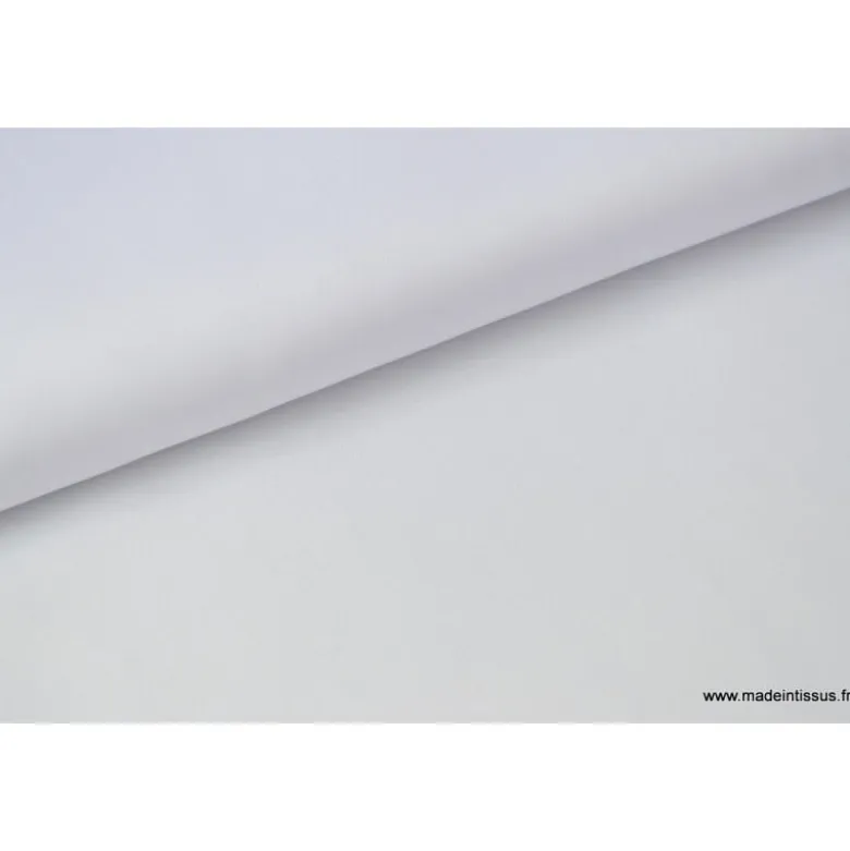 Tissu satin microfibre fluide uni blanc