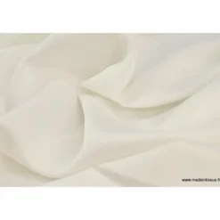 Tissu satin microfibre fluide uni naturel