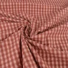 Tissu seersucker Eli Vichy petits carreaux - Cacao et rose Thé