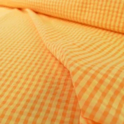 Tissu seersucker Eli Vichy petits carreaux - Lemon et Mangue